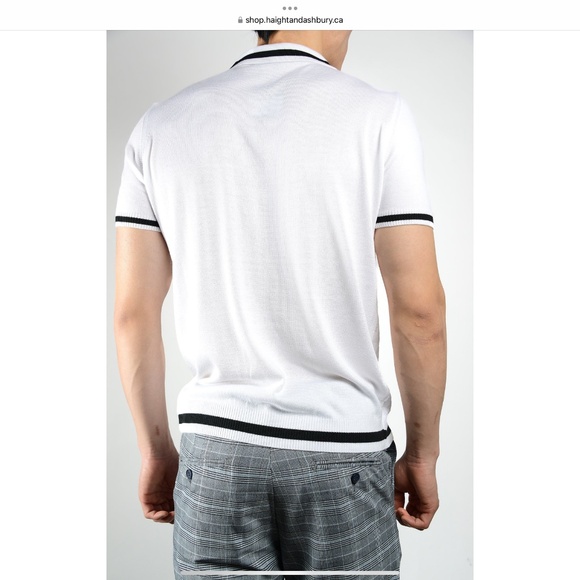 Brand New —Haight & Ashbury—TEXTURED TIPPING ZIP KNIT POLO—Original $135.00 - Picture 2 of 10